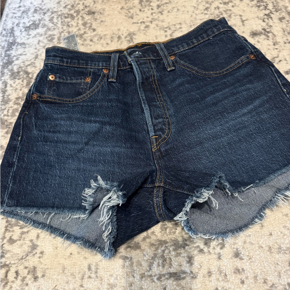 Levi's Dark Blue Jean Shorts